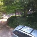Front yard compelte with the inspectors mini van