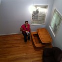 Loooking down from loft into living room